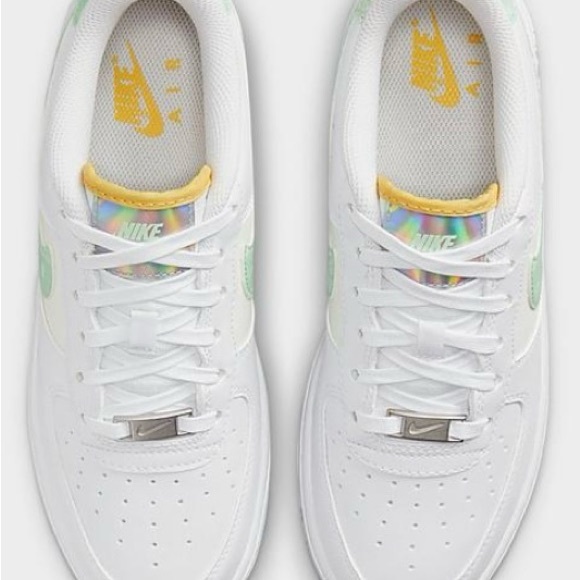🆕 NIKE Air Force 1 LV8 GS Casual Sneaker White/Phantom/Mint Foam Low Cut Unisex - Picture 1 of 15